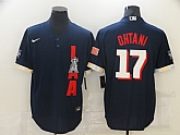 Angels 17 Shohei Ohtani Navy Nike 2021 MLB All-Star Cool Base Jersey,baseball caps,new era cap wholesale,wholesale hats